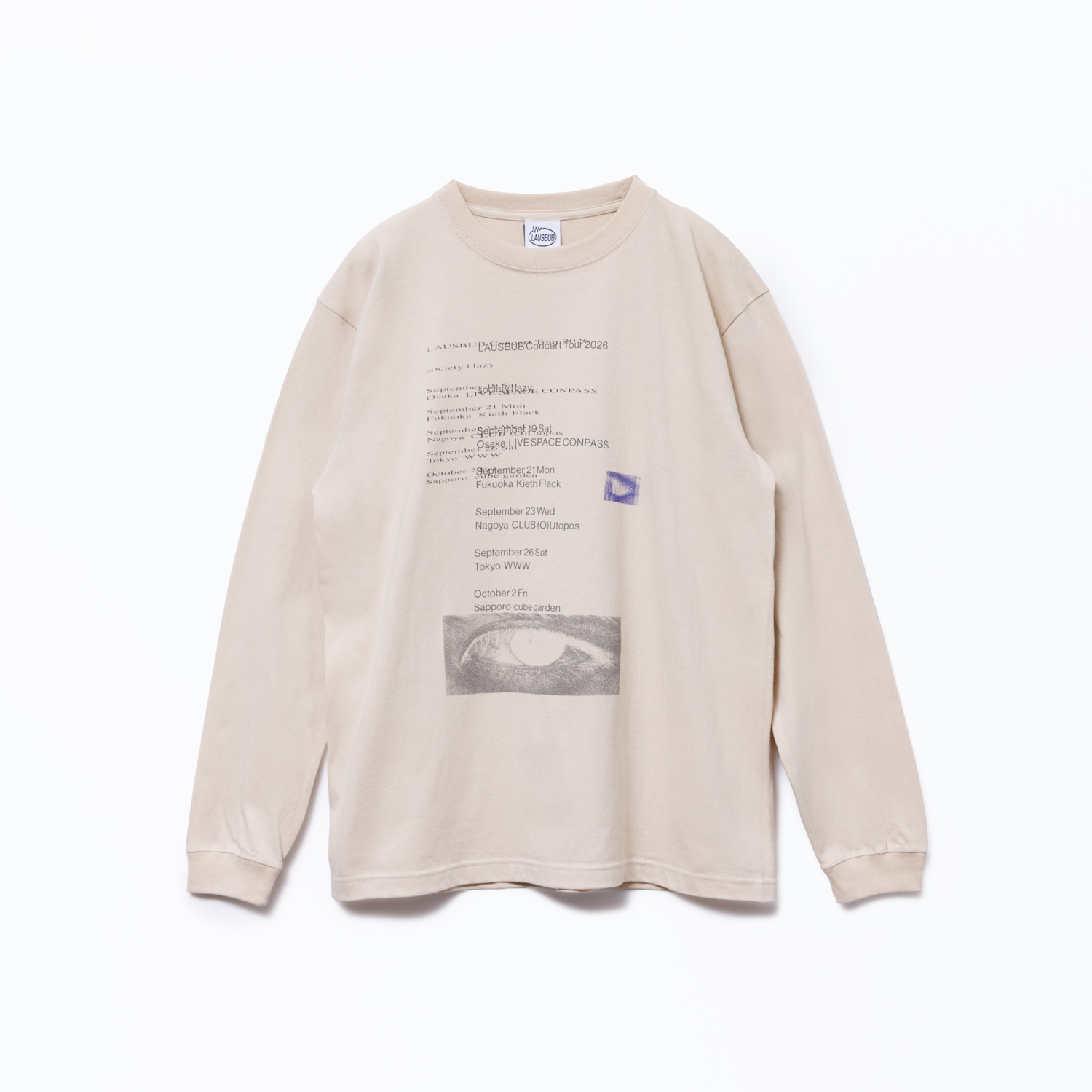 society | lazy Long Sleeve Tee（Sand Beige）